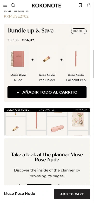 Kokonote · Increase cart value with products that belong together
