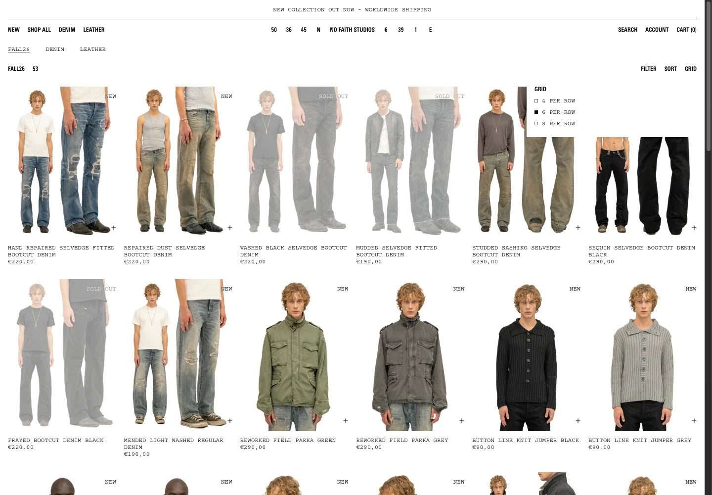 NO/FAITH STUDIOS · The catalogue has its own language