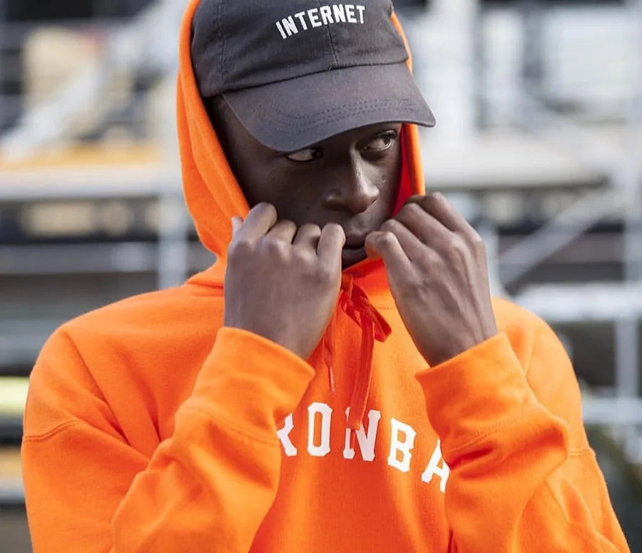 Byron orange hoodie campaign